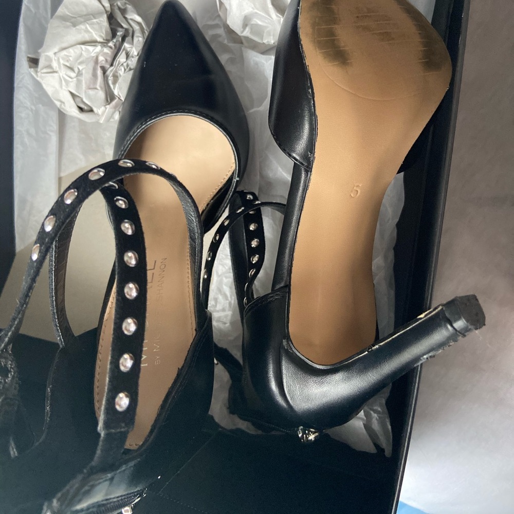 Heels with silver studs